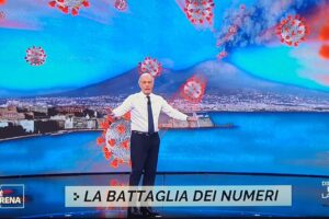 Il Vesuvio ‘erutta’ Coronavirus, Giletti e lo sciacallaggio di Non è l’Arena sul Covid in Campania