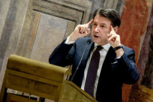 Foto Mauro Scrobogna/LaPresse 
28-02-2024 Roma (Italia) – Politica – Senato, convegno M5S "Legge sul salario minimo e Reddito di cittadinanza" – Nella foto: il presidente M5S Giuseppe Conte

February 28, 2024 Rome (Italy)- Politics – Senate, M5S conference "Law on minimum wage and citizen’s income" – In the photo: M5S president Giuseppe Conte