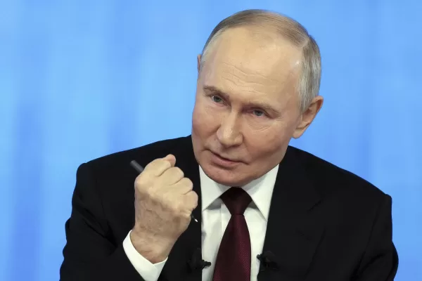 Russian President Vladimir Putin speaks during his annual news conference and call-in show at Gostinny Dvor in Moscow, Russia, Thursday, Dec. 19, 2024. (Gavriil Grigorov, Sputnik, Kremlin Pool Photo via AP) 


Associated Press / LaPresse
Only italy and Spain