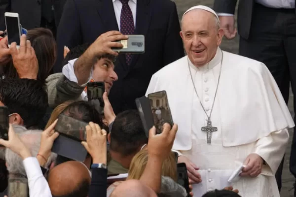 FILE – Pope Francis arrives for his weekly general audience with a limited number of faithful in the San Damaso Courtyard at the Vatican, Wednesday, June 2, 2021. (AP Photo/Andrew Medichini, file)