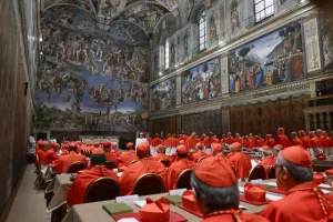 Foto Vatican Media/LaPresse
07/05/2025 Citta’ del Vaticano, Vaticano
Cronaca
Nella foto : Cappella Paolina  Cappella Sistina – Ingresso in Conclave e il giuramento 



DISTRIBUTION FREE OF CHARGE – NOT FOR SALE